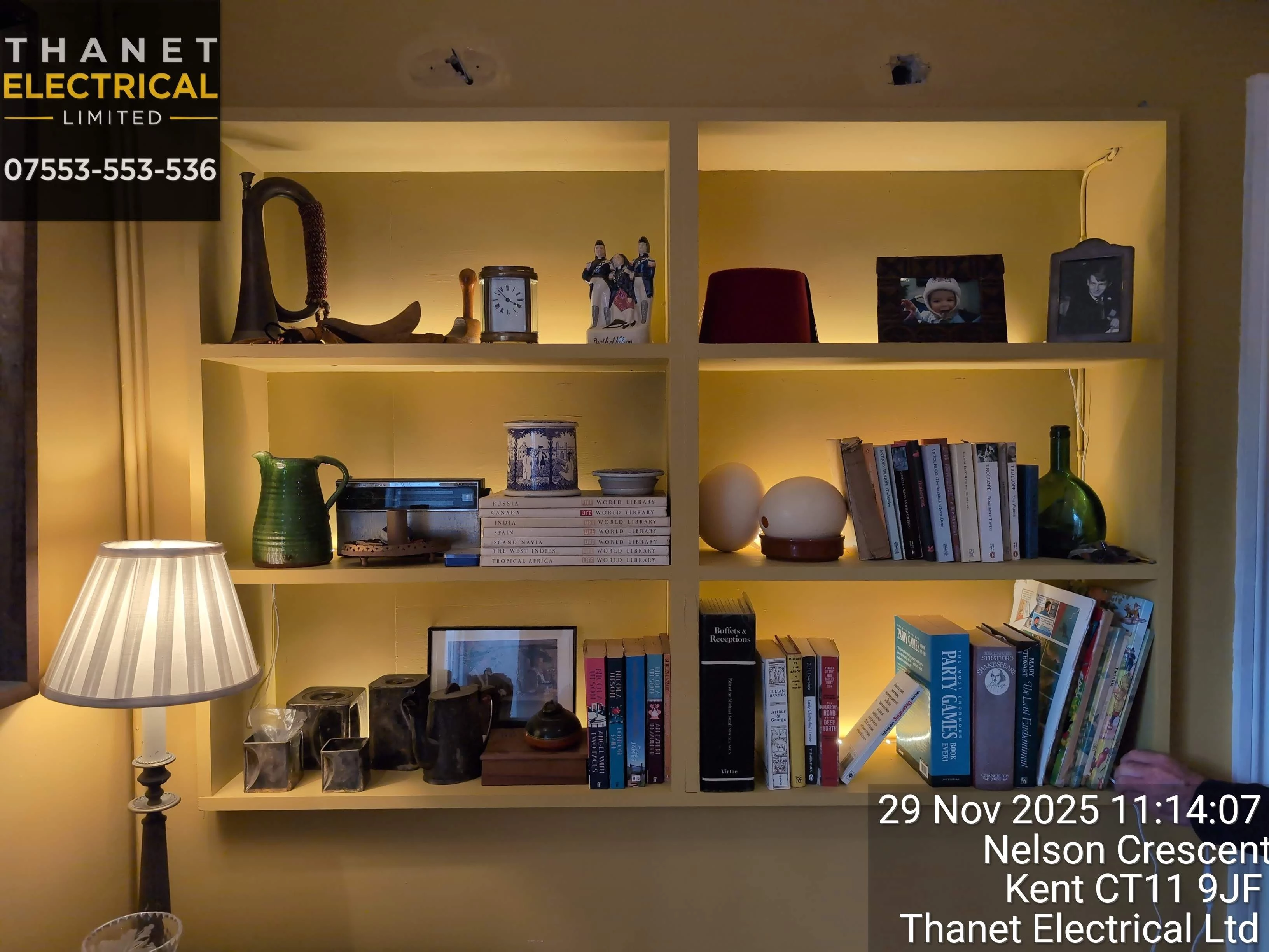 LED backlighting for bookcase in Ramsgate hotel